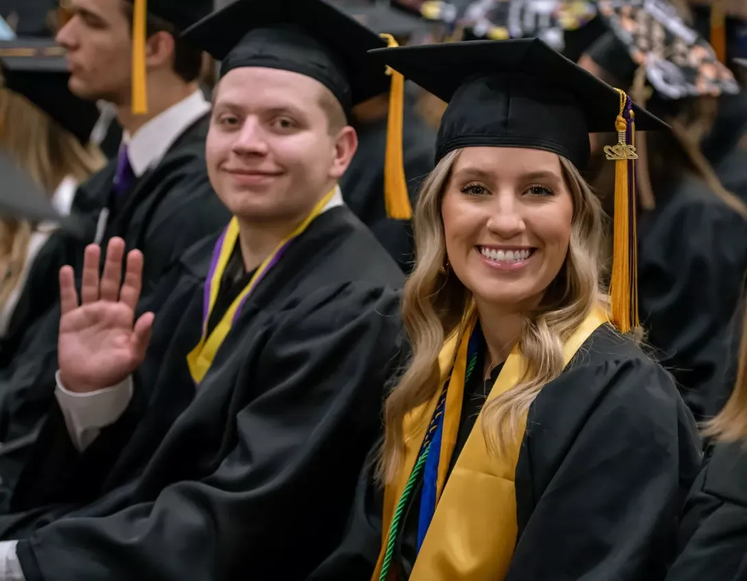 Photo of students at commencement ceremony